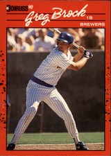1990 Donruss Milwaukee Brewers Baseball Card #293 Greg Brock