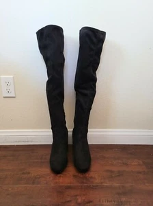 Bar III Black Gabrie Suede Boots Size 10M - Picture 1 of 5