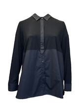 Marina Rinaldi Women's Black Berlino Button Down Shirt Size 20W/29 NWT