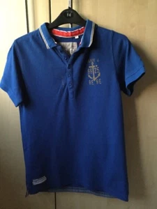 Next Royal Blue Polo Shirt Age 12, With Anchor Motif - Picture 1 of 2