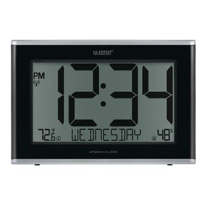 513-05867 La Crosse Technology Jumbo Atomic Digital Wall Clock - Open Box - Picture 1 of 10