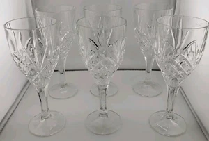 Vintage Mikasa Kristall 7-5/8" Weingläser Kelche geschliffen Bleikristall 6er Set - Bild 1 von 5