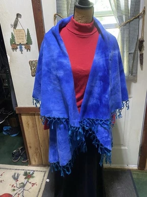 Capa polar azul hecha a mano para adultos talla única para la mayoría Foto 1 de 4