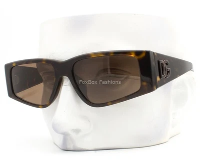 Очки солнцезащитные Dolce Gabbana DG 4453F 502/73 коричневые Havana бронзовые с логотипом DG с чехлом - Изображение 1 из 4