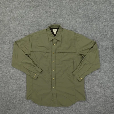 Camisa LL Bean Para Hombres Mediana Verde Nylon Malla Forrada Pesca Senderismo Aire Libre Foto 1 de 4