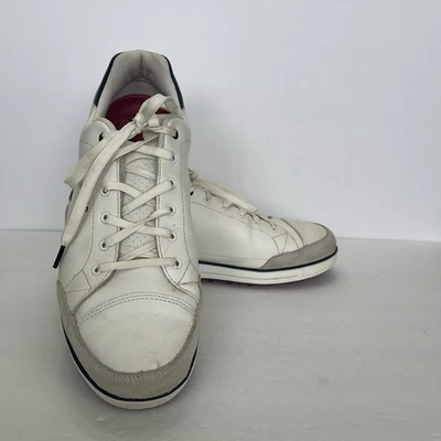 Crocs Karlson Mens 12.5 Golf Shoes White Leather Spikeless Sneaker Cleats 15099 - Image 1 of 4