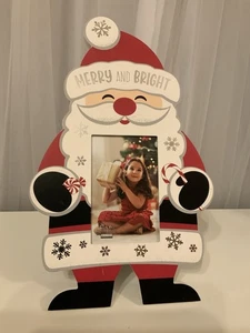 Wooden Santa Claus 4”x6” Photo Picture Frame - Picture 1 of 10