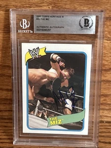 2007 WWE Heritage III #35 PSA 8 Rookie The Miz autografato con ID Beckett # - Foto 1 di 15