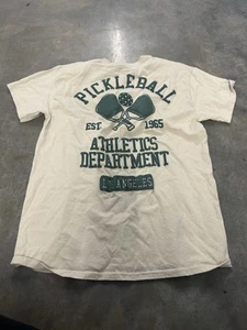T-shirt Pickleball adulto grande beige manica corta reparto atletico Strange Daze - Foto 1 di 3