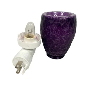 Scentsy Blackberry Purple Glass Plug In Nightlight Mini Wax Warmer - Retired - Bild 1 von 7