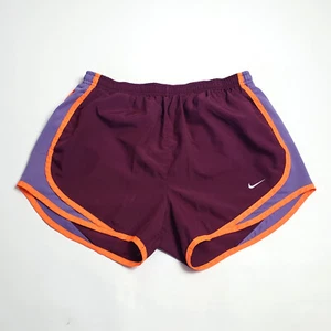 Nike Dri Fit Tempo Running Shorts Womens Small Burgundy Polyester NO DRAWSTRING - Picture 1 of 13