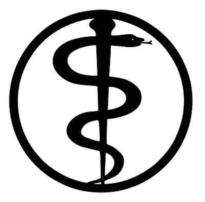Arzt Äskulap Aeskulap Mediziner Doktor Praxis Logo 3mm Stahl von 40cm-100cm - Bild 1 von 8