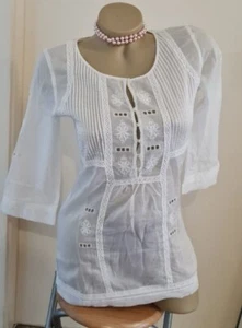 **SEM PER❤LEI**SEHR HOCHWERTIGE REINWEISSE TUNIKA**TOP**GR.XS*** - Bild 1 von 10