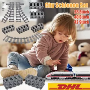 Bausteine Zug Schienen Set City Zug Schienen Set Eisenbahn Schienen 40/42 Stück - Bild 1 von 15