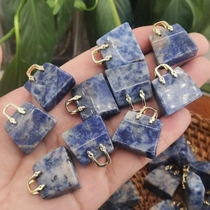 10 piezas Bolsa de sodalita natural cuarzo cristal calavera tallada reiki gema curativa 1" - Imagen 1 de 12