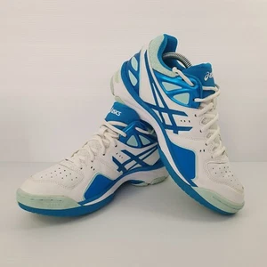 Asics Shoes Womens US 10 GEL-Netburner 18 White/Blue Athletic No Insoles R625Y - Picture 1 of 12