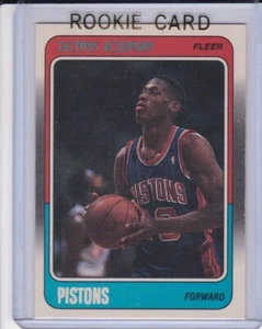 DENNIS RODMAN ROOKIE CARD 1988 Fleer VINTAGE RC Basketball Piston CHICAGO BULLS - Picture 1 of 2