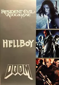 Doom DVD + Hellboy + Resident Evil Apocalypse - MOVIE TRIPLE PACK - FREE POST - Picture 1 of 6