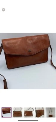 Bandolera vintage el puente cuero marrón hecho en italia Foto 1 de 4