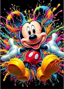 Diamond Painting Sets für Erwachsene Cartoon Maus 5D Anime bunt 30 * 40 cm weiß - Bild 1 von 7