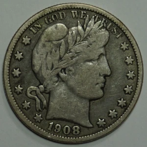 Barber Half Dollar 1908 O USA 900 Silber Münze, Sehr Schön - Bild 1 von 2