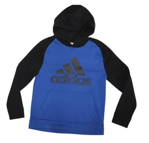 NEU Adidas Jugend Jungen Pullover Logo Hoodie Sweatshirt LARGE schwarz blau Hoody - Bild 1 von 3