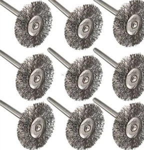 10 Pcs Steel Wire Wheel Brushesm New (2.35MM) Polishing Tool Mandrel Set Of tk - Picture 1 of 2