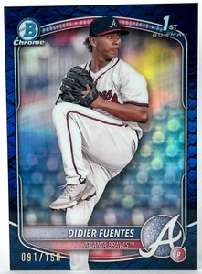 DIDIER FUENTES 2025 Bowman Baseball 1° Cromo Blu Rettiliano Rifrattore #/150 - Foto 1 di 3