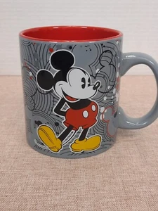 Disney Mickey Mouse 20oz Coffee Mug Gray Pre-Owned - Picture 1 of 7