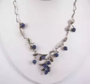 Michael Michaud Silver Seasons Blueberry 16" Adj. Twig Necklace NWT - Picture 1 of 1