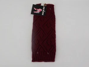 Joe Boxer Leg Warmers Boot Cuff Womens One Size Burgundy White Lace Trim NWOT - Picture 1 of 9