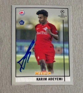 KARIM ADEYEMI RB Salzburg In-person signed Topps Chrome RC Rookie - Picture 1 of 2