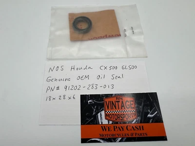 Nuevo de Lote Antiguo Honda CX500 GL500 Original OEM Sello de Aceite Tamaño 18x28x6 Parte # 91202-283-013 Foto 1 de 4