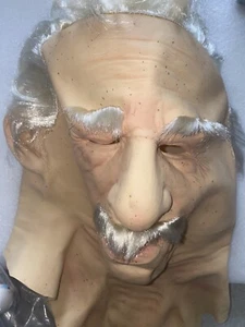 Alter Mann Albert Einstein Maske - voller Kopf und Hals - Bild 1 von 4