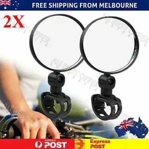 2pcs 360° Bike Bicycle Cycling Rear View Mirror Handlebar Safety Flexible AU - Picture 1 of 11