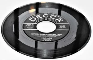 The Four Aces Three Coins In The Fountain 1958 Decca 29625 45rpm VG / Audio: VG+ - Picture 1 of 1