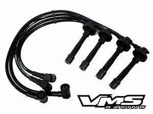 VMS RACING 94-01 ACURA INTEGRA GSR 10.2MM 10.2 MM SPARK PLUG WIRES SET BLACK - Picture 1 of 1