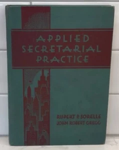 VTG Textbook Applied Secretarial Practice By Sorelle & Gregg 1934 Hardcover - Imagen 1 de 15