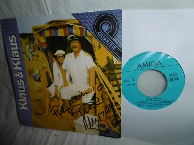 Klaus & Klaus, Da steht ein Pfert auf'm Flur, Amiga Quartett EP 7" Signiert - Bild 1 von 3