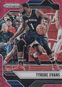2016-17 Panini Prizm Prizms Ruby Wave Pelicans Basketball Card #193 Tyreke Evans