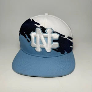 Vintage North Carolina UNC Tarheels Mitchell & Ness NCAA Splash Snapback Hat - Picture 1 of 5
