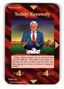Tarjeta Teddy Kennedy INWO Illuminati Nuevo Orden Mundial Asesinos Juego 111/122 - Imagen 1 de 4