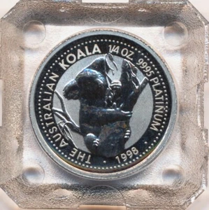 1/4 oz 25$ Australien Platinmünze Koala 1998 in Originalkapsel BU, Ko0467 - Picture 1 of 2