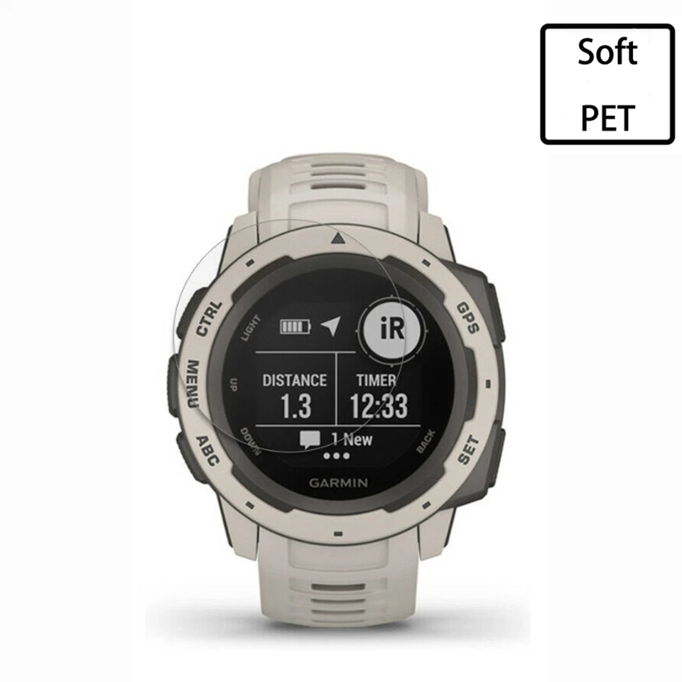 3X LCD Screen Protector Skin HD Soft Film For Garmin Instinct GPS Smartwatch  Foto 1 de 1