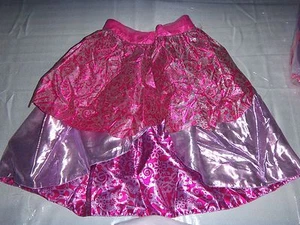 GIRLS NEW NWOT HALLOWEEN COSTUME SKIRT purple metallic sparkles pink wrap around - Picture 1 of 1