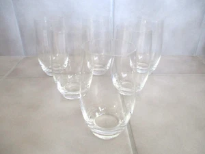 6 Rosenthal Di Vino 16 oz. Flat Tumbler Glasses 6" Glass Tumblers Set of 6 - Picture 1 of 3