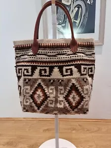 Chamula Blanket Tote Bag Greca Antigua - Picture 1 of 13