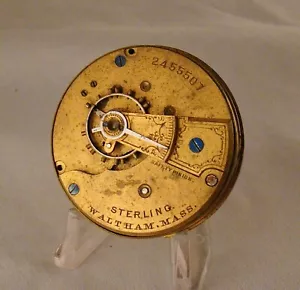 141 YEARS OLD MOVEMENT WALTHAM "STERLING" 7 JEWELS HUNTER CASE 18s POCKET WATCH - Picture 1 of 4