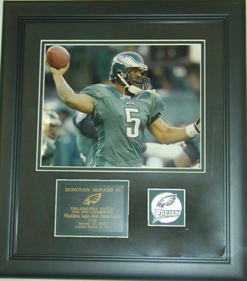 Мемориальная доска чемпионата NFC 2004 Philadelphia Eagles с фотографией Донована Макнабба - Изображение 1 из 1
