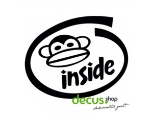 MOKEY AFFE INSIDE L 1406 12x10 cm // Sticker JDM Aufkleber Frontscheibe - Picture 1 of 2
